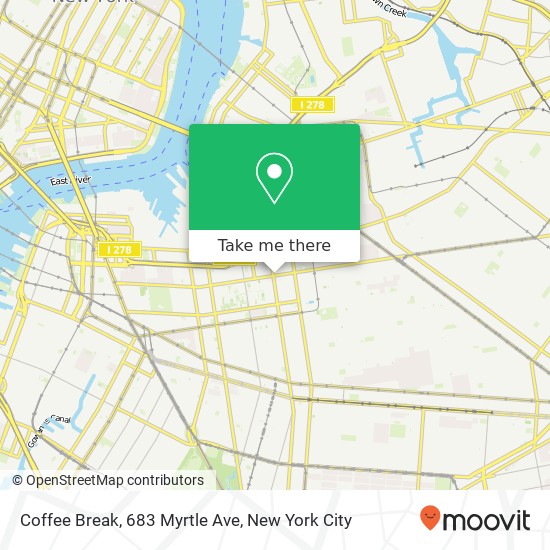 Mapa de Coffee Break, 683 Myrtle Ave