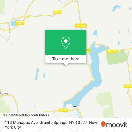 Mapa de 113 Mahopac Ave, Granite Springs, NY 10527