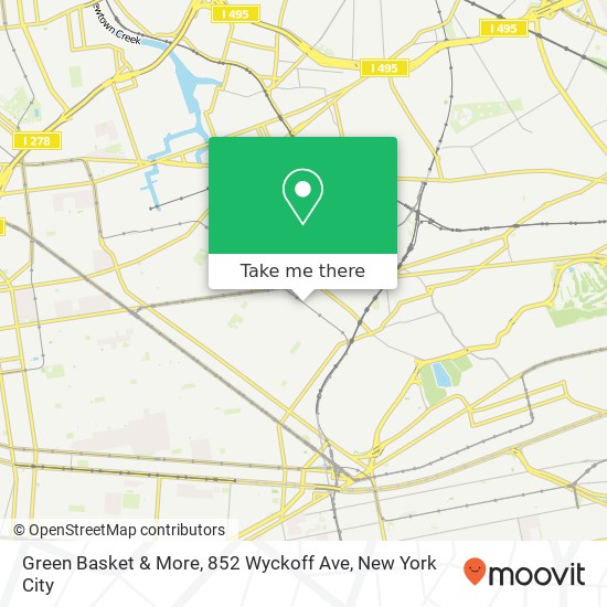 Green Basket & More, 852 Wyckoff Ave map