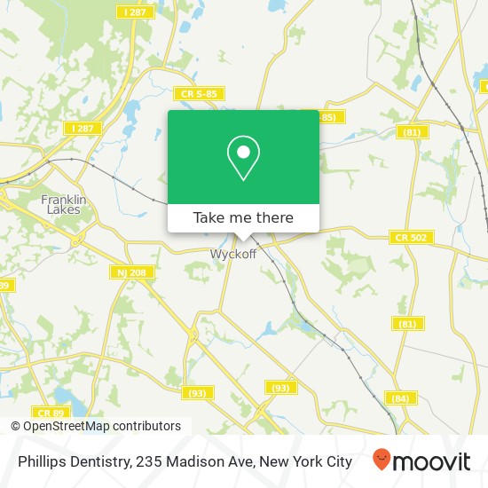 Mapa de Phillips Dentistry, 235 Madison Ave