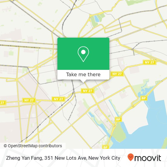 Mapa de Zheng Yan Fang, 351 New Lots Ave