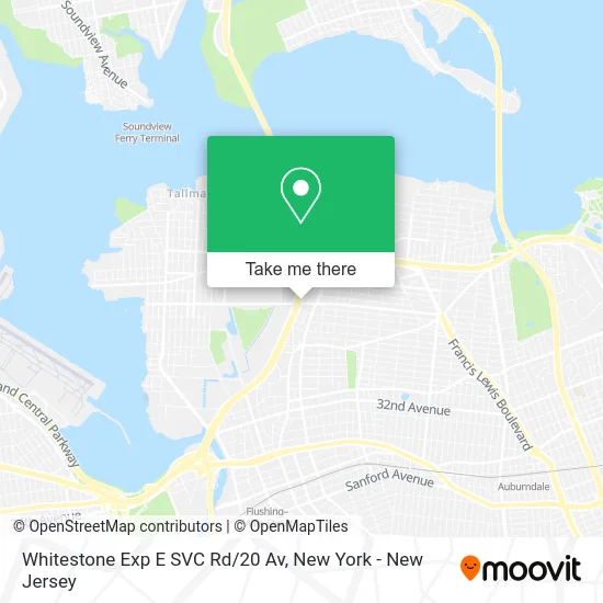 Whitestone Exp E SVC Rd/20 Av map