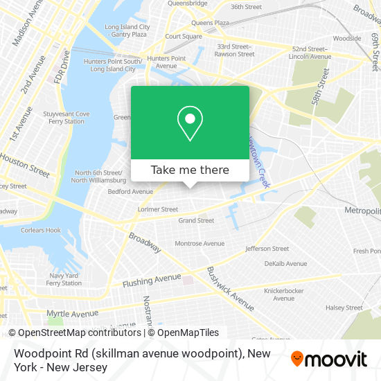 Woodpoint Rd (skillman avenue woodpoint) map