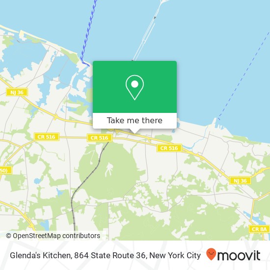 Mapa de Glenda's Kitchen, 864 State Route 36