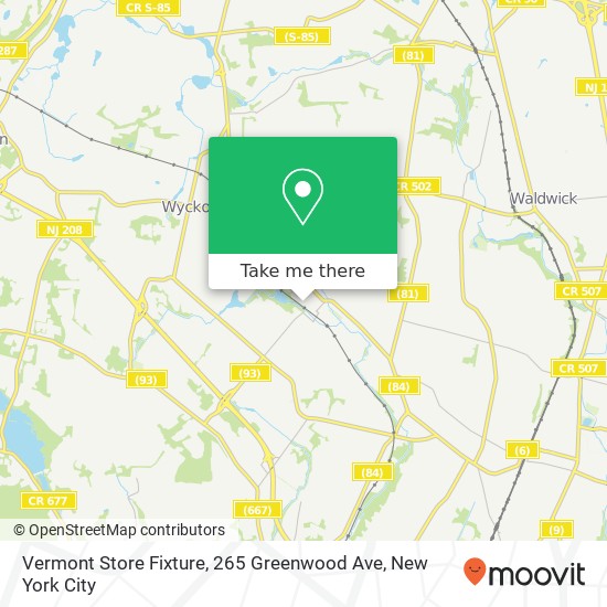 Mapa de Vermont Store Fixture, 265 Greenwood Ave
