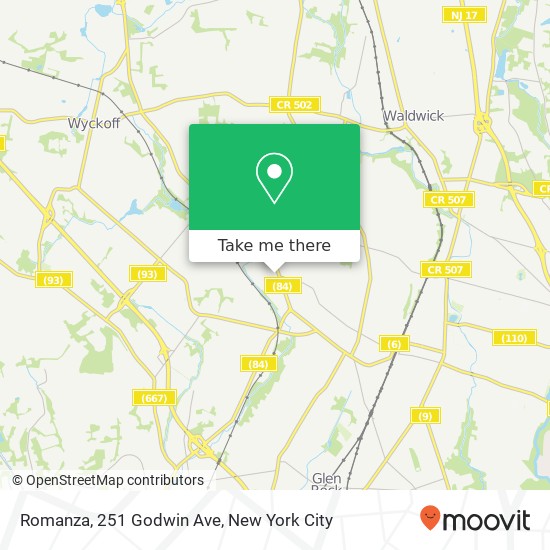 Mapa de Romanza, 251 Godwin Ave