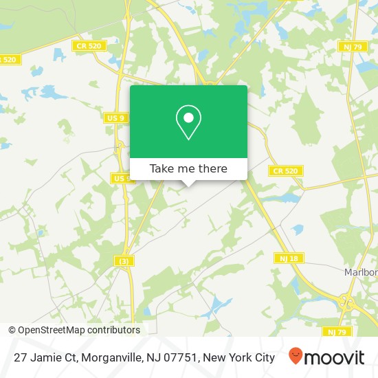 Mapa de 27 Jamie Ct, Morganville, NJ 07751
