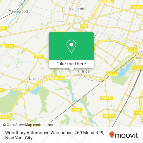 Woodbury Automotive Warehouse, 469 Mundet Pl map