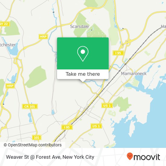 Mapa de Weaver St @ Forest Ave