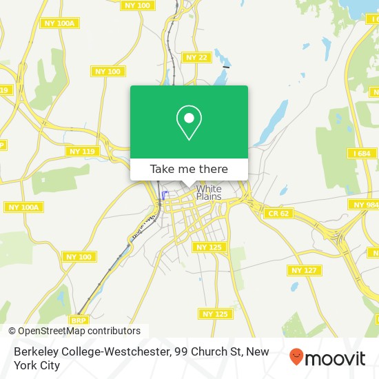 Berkeley College-Westchester, 99 Church St map