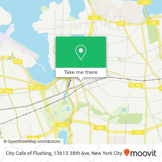 Mapa de City Cafe of Flushing, 13613 38th Ave