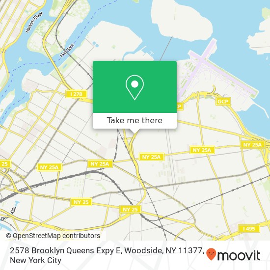 Mapa de 2578 Brooklyn Queens Expy E, Woodside, NY 11377