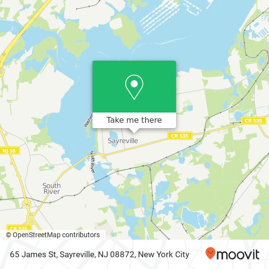 65 James St, Sayreville, NJ 08872 map