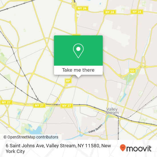 6 Saint Johns Ave, Valley Stream, NY 11580 map