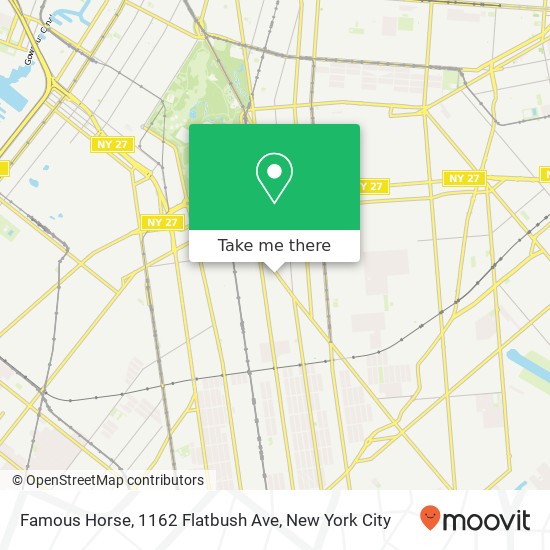 Mapa de Famous Horse, 1162 Flatbush Ave