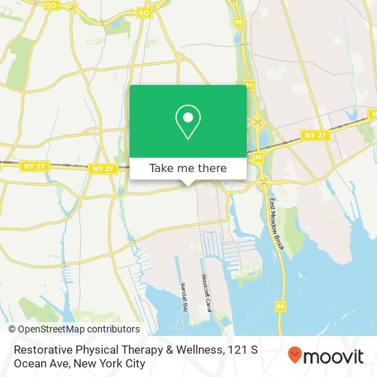 Mapa de Restorative Physical Therapy & Wellness, 121 S Ocean Ave