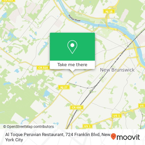 Mapa de Al Toque Peruvian Restaurant, 724 Franklin Blvd