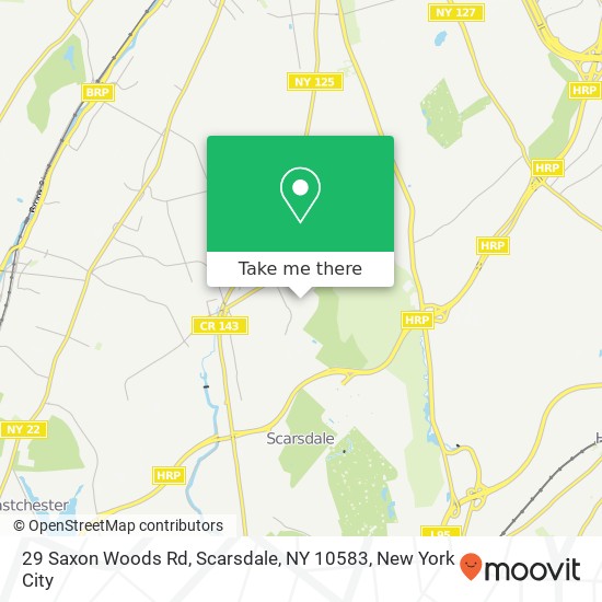 Mapa de 29 Saxon Woods Rd, Scarsdale, NY 10583