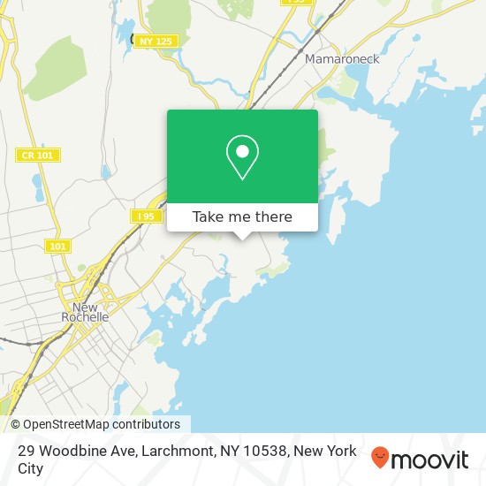 Mapa de 29 Woodbine Ave, Larchmont, NY 10538
