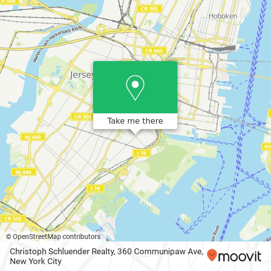 Christoph Schluender Realty, 360 Communipaw Ave map