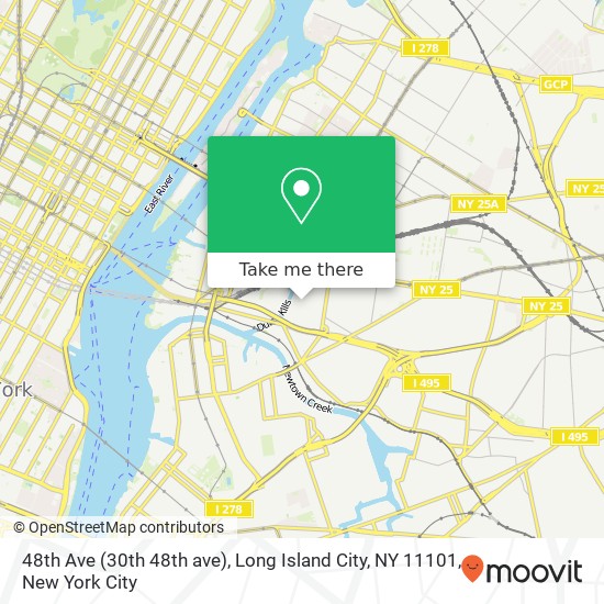 Mapa de 48th Ave (30th 48th ave), Long Island City, NY 11101