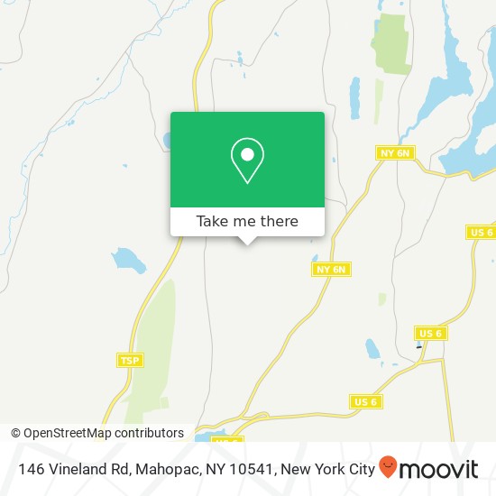 Mapa de 146 Vineland Rd, Mahopac, NY 10541