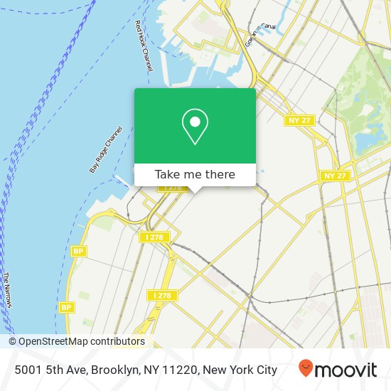 5001 5th Ave, Brooklyn, NY 11220 map