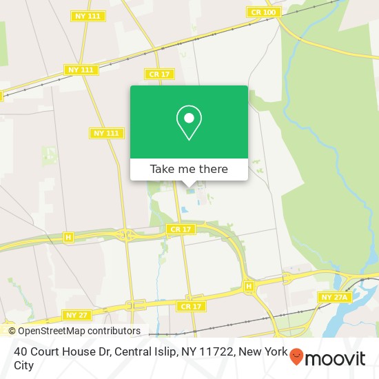 Mapa de 40 Court House Dr, Central Islip, NY 11722