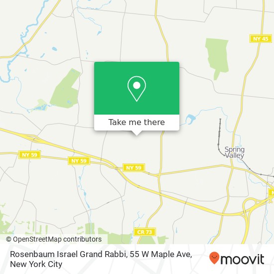 Mapa de Rosenbaum Israel Grand Rabbi, 55 W Maple Ave