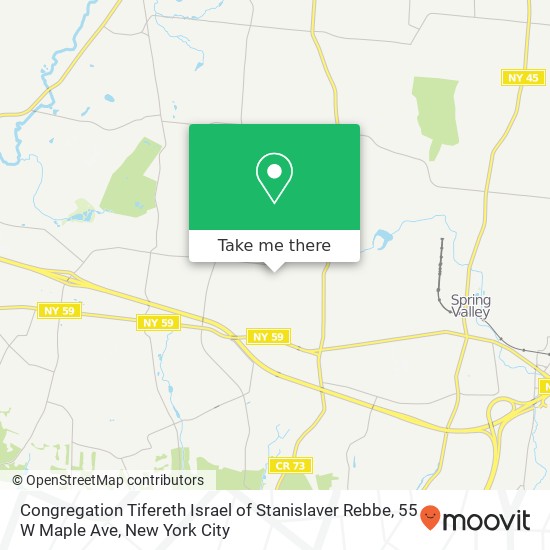 Mapa de Congregation Tifereth Israel of Stanislaver Rebbe, 55 W Maple Ave