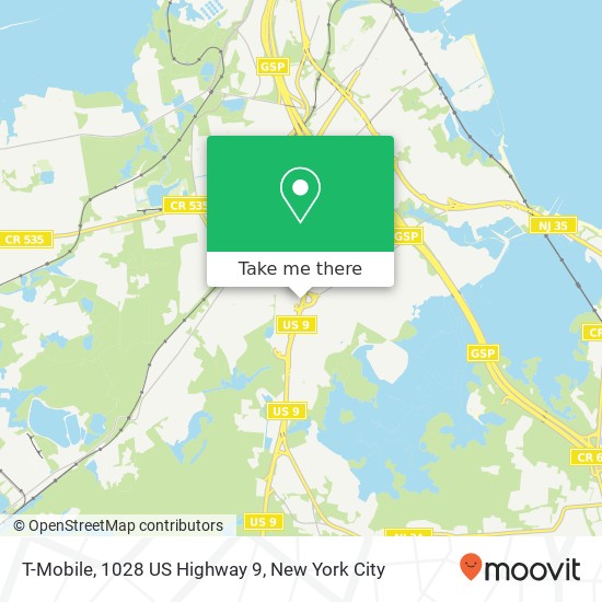 T-Mobile, 1028 US Highway 9 map