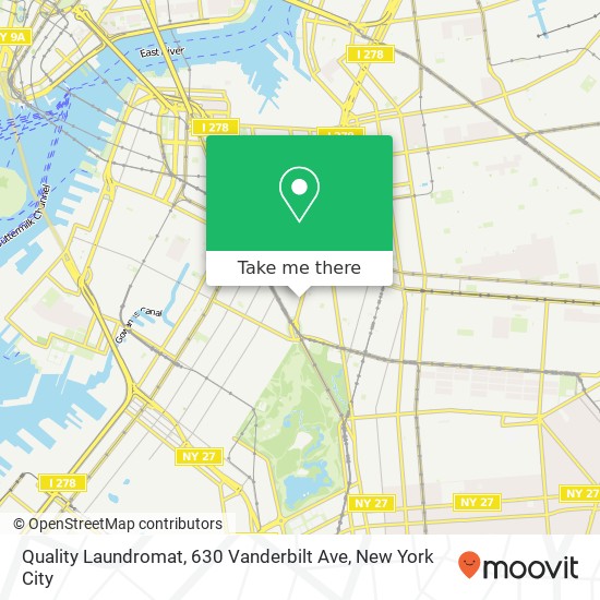 Mapa de Quality Laundromat, 630 Vanderbilt Ave