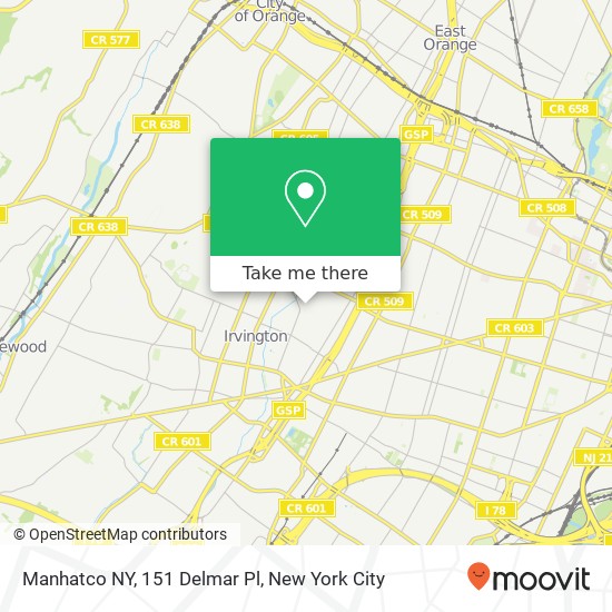 Mapa de Manhatco NY, 151 Delmar Pl