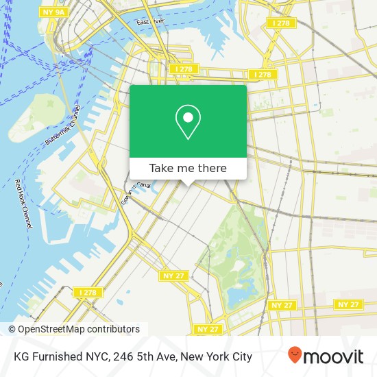 KG Furnished NYC, 246 5th Ave map