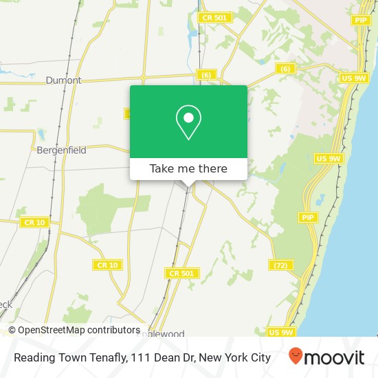 Mapa de Reading Town Tenafly, 111 Dean Dr