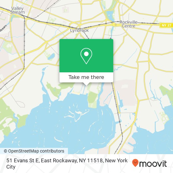 Mapa de 51 Evans St E, East Rockaway, NY 11518