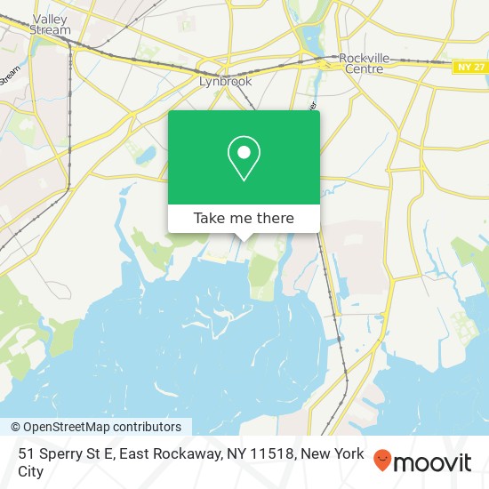 Mapa de 51 Sperry St E, East Rockaway, NY 11518