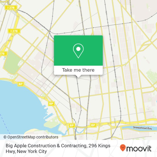 Big Apple Construction & Contracting, 296 Kings Hwy map