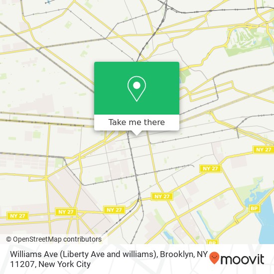 Mapa de Williams Ave (Liberty Ave and williams), Brooklyn, NY 11207