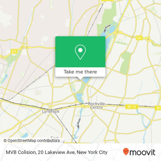 MVB Colision, 20 Lakeview Ave map