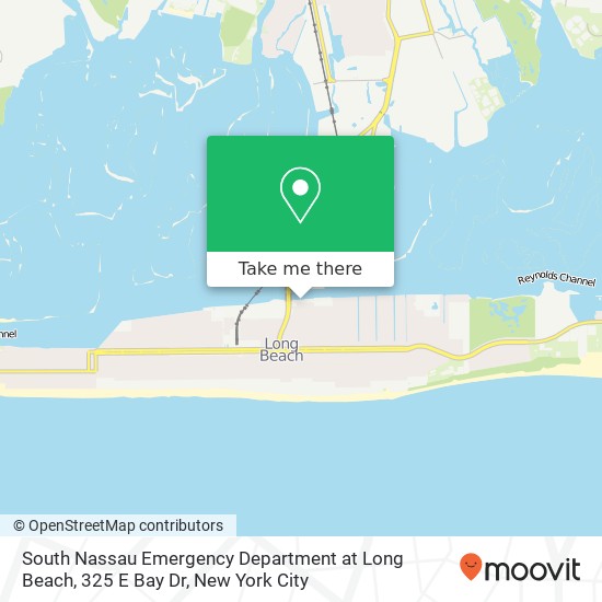 South Nassau Emergency Department at Long Beach, 325 E Bay Dr map