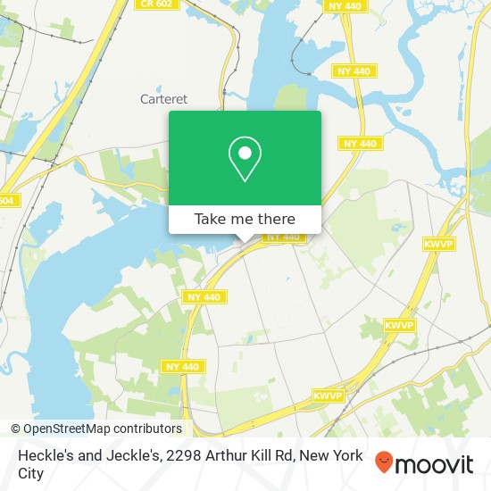 Heckle's and Jeckle's, 2298 Arthur Kill Rd map