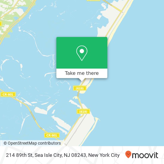 Mapa de 214 89th St, Sea Isle City, NJ 08243