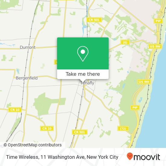 Mapa de Time Wireless, 11 Washington Ave