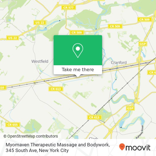 Mapa de Myomaven Therapeutic Massage and Bodywork, 345 South Ave