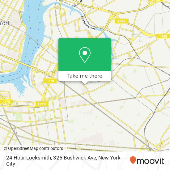 24 Hour Locksmith, 325 Bushwick Ave map