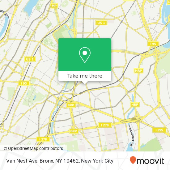 Mapa de Van Nest Ave, Bronx, NY 10462
