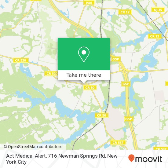 Act Medical Alert, 716 Newman Springs Rd map