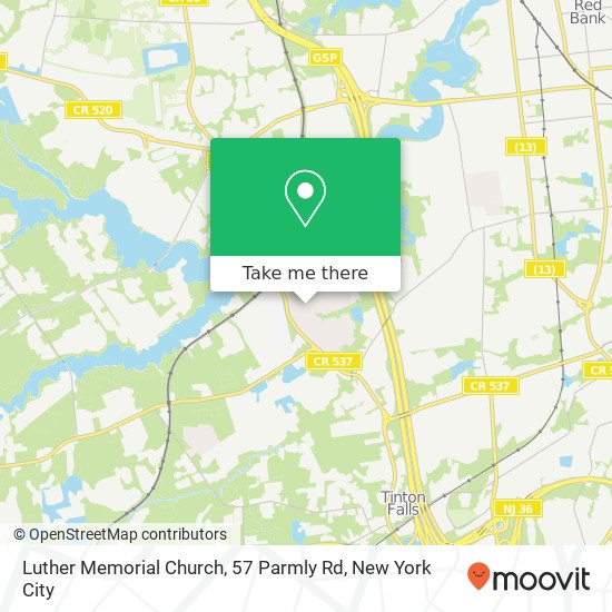Luther Memorial Church, 57 Parmly Rd map