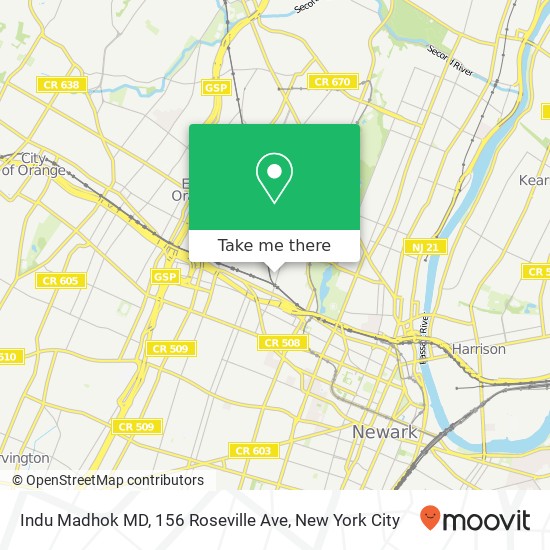 Mapa de Indu Madhok MD, 156 Roseville Ave